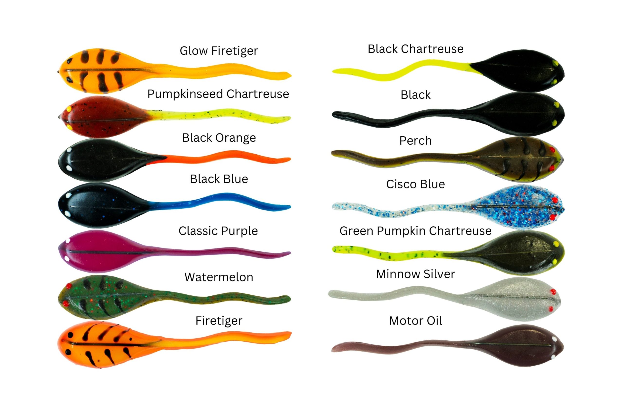 5.5" XL Tadpole Bass and Muskie Fishing Lure Color Options by DeLong Lures 🎣