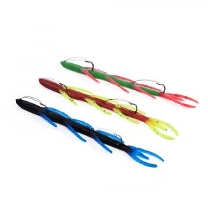 Crazy fishing lures 6" worm with 8 legs weedless pre rigged fishing lures