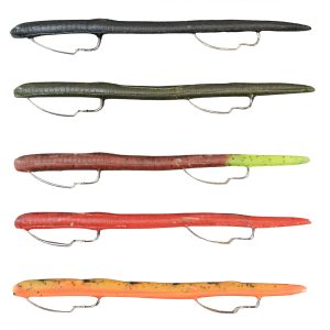 6" Weedless KILR Worm Value 5-Pack