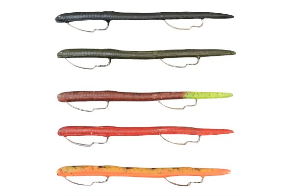 6" Weedless KILR Worm Value 5-Pack