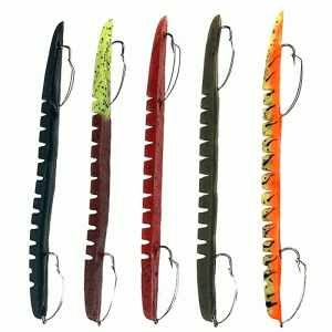 pre-rigged bass lures value pack soft plastic weedless