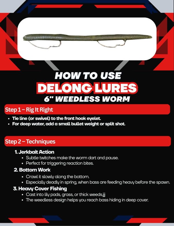 6" Weedless KILR Worm Value 5-Pack - Image 4