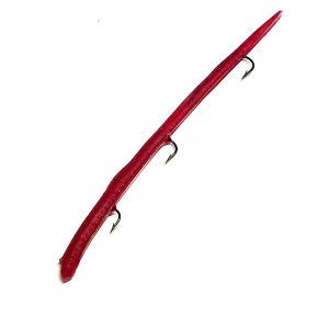 3 hook purple worm pre rigged fishing lure for bass