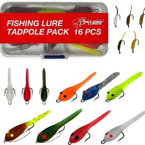 fishing lure kit for bass and crappie and bluegill. 15 pre rigged lures