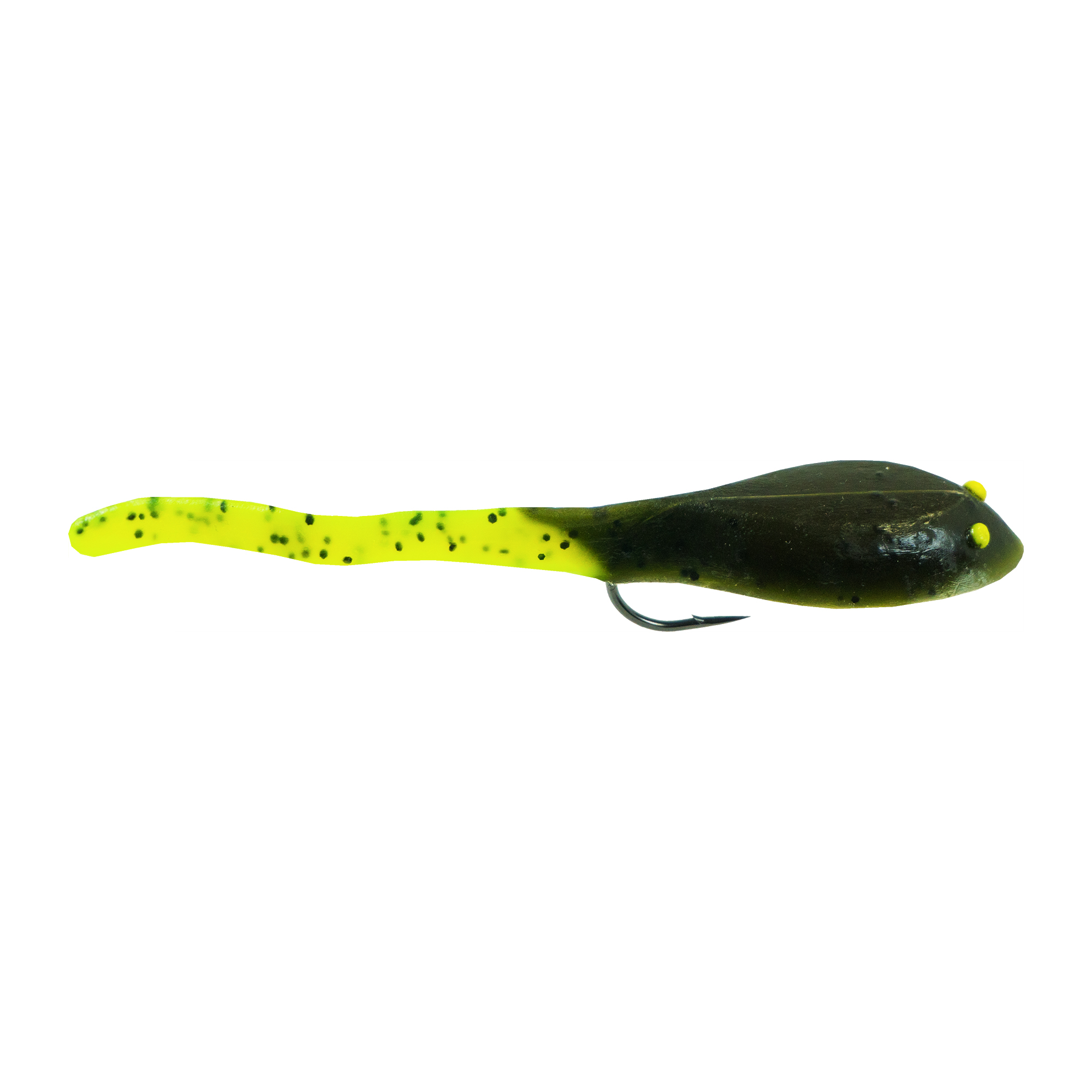 environmentally safe fishing lures Green Machines one fishing lure designed for anglers who want maximum efficiency on the water 5.5" XL Tadpole - green-pumpkin-chartreuse