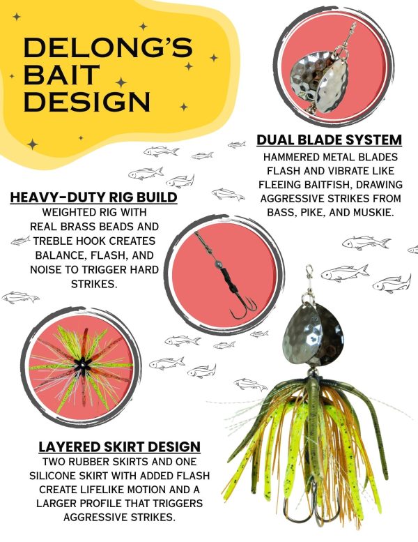 Bass Bucktails (large rooster tails) - Image 2
