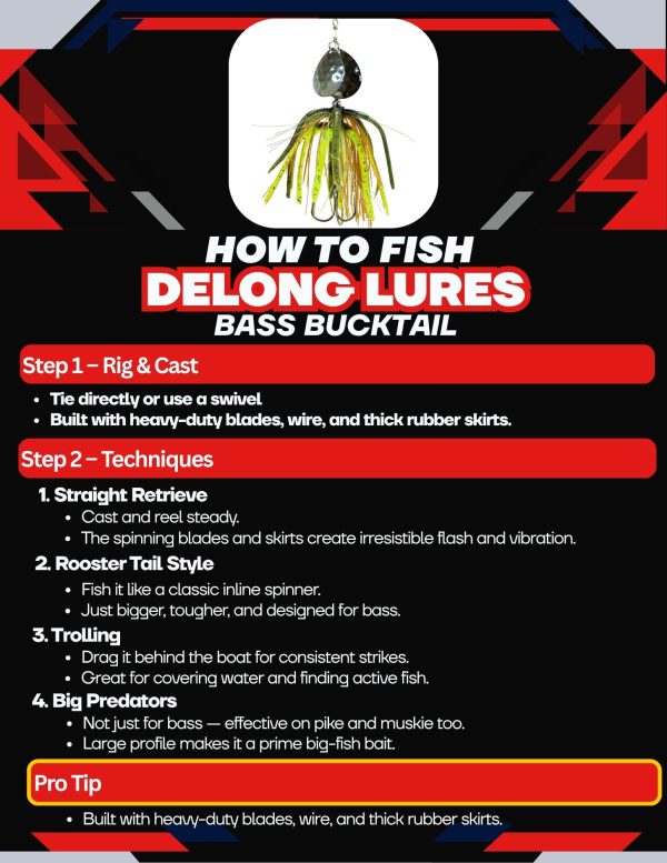 Bass Bucktails (large rooster tails) - Image 4