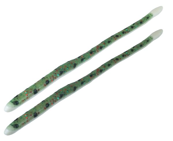9" Unrigged KILR Worm 2 pack –Stretchable Soft Plastic Fishing Worms – Scented with Anise – Ultra-Durable, Weedless, Made in USA